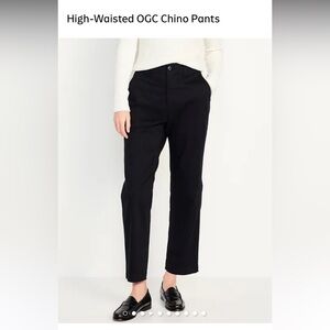 Old Navy Black High-Waisted Chino Pants